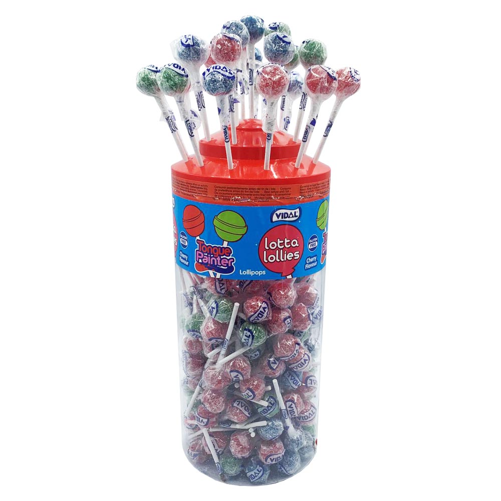 Vidal Lotta Lollies Tongue Painter Lollies Tub 150 Pieces
