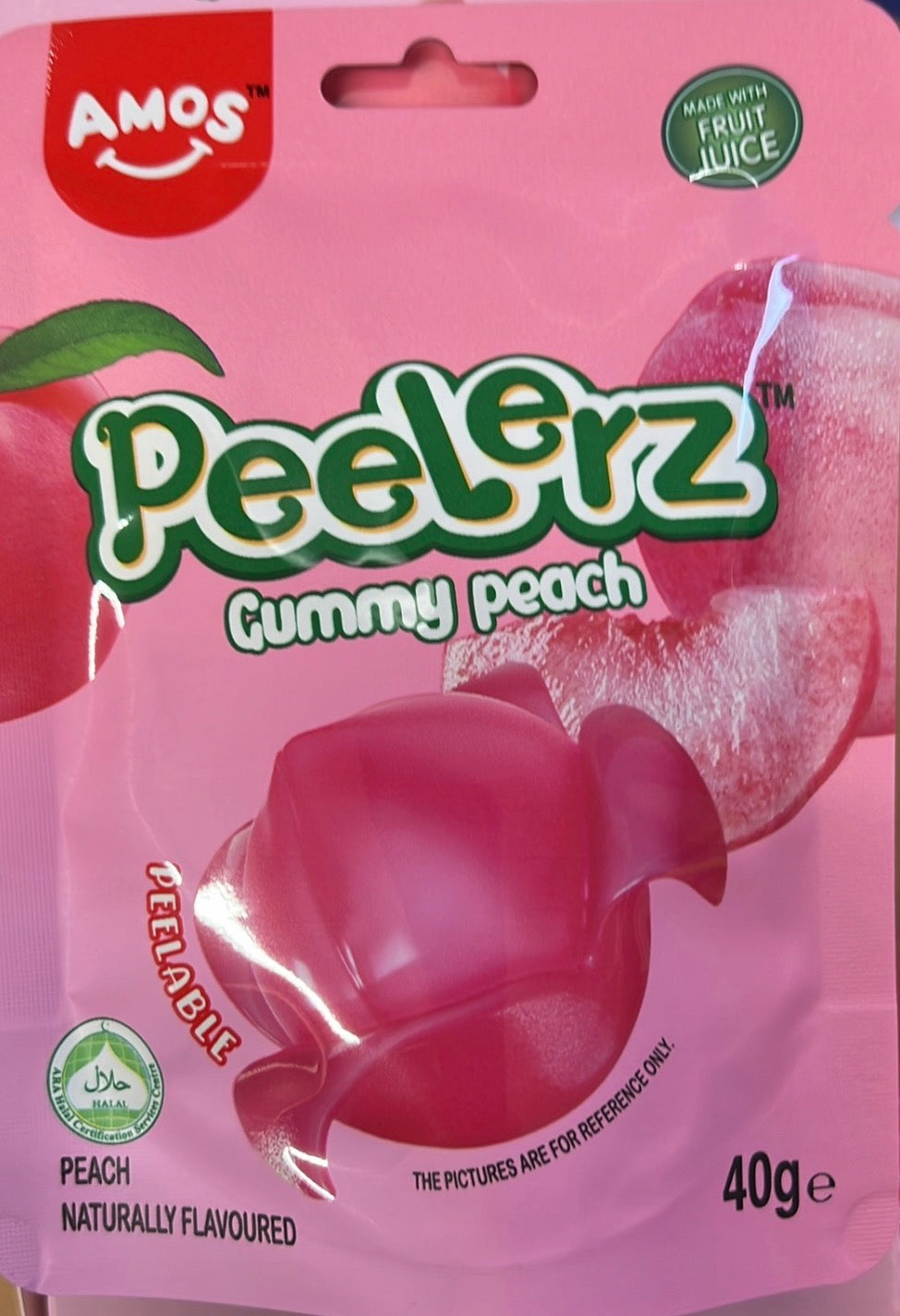 Amos Gummy Peelerz Gummy Peach x12 Pack