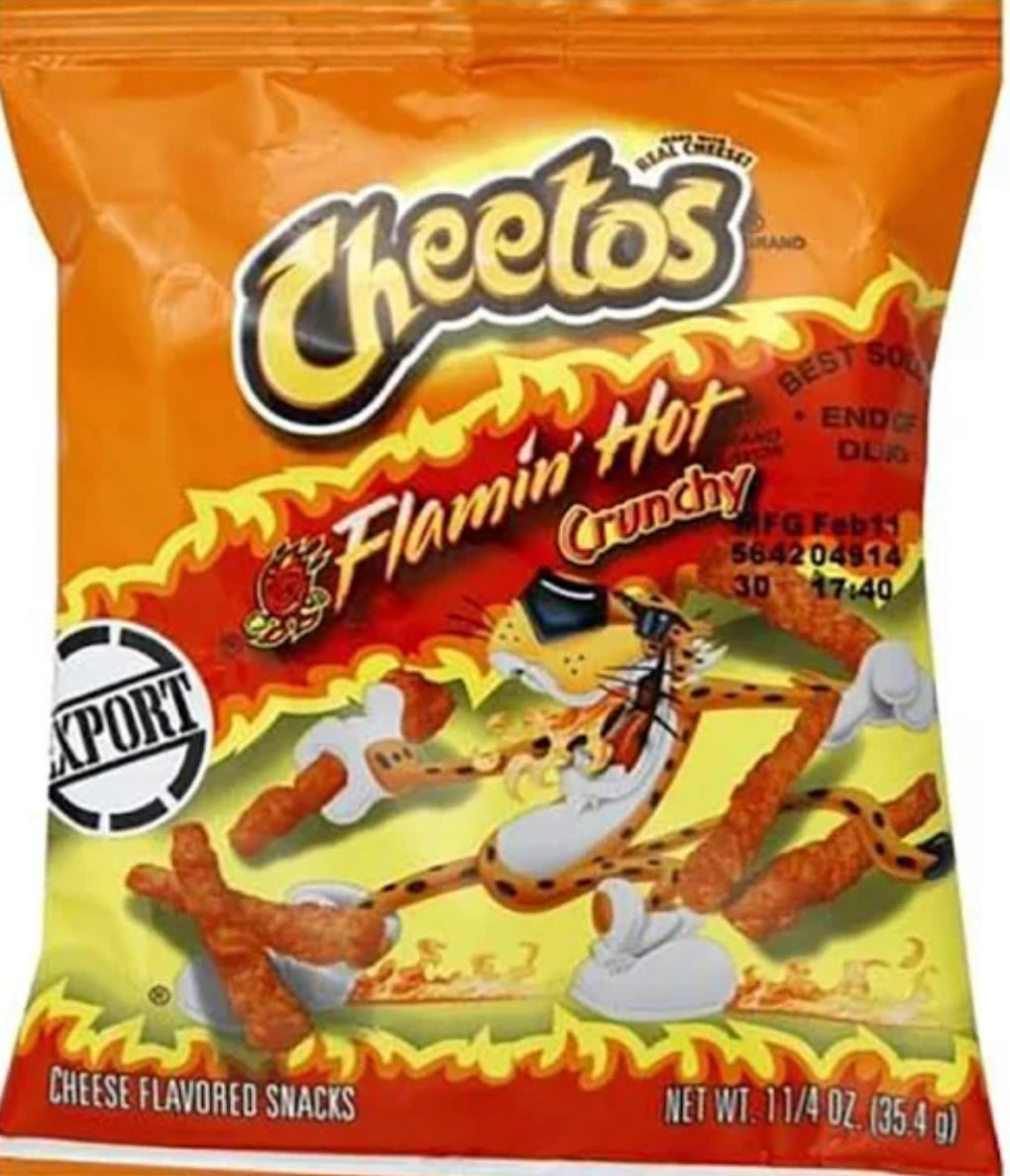 Cheetos Flaming Hot medium 34.5G Bags x44