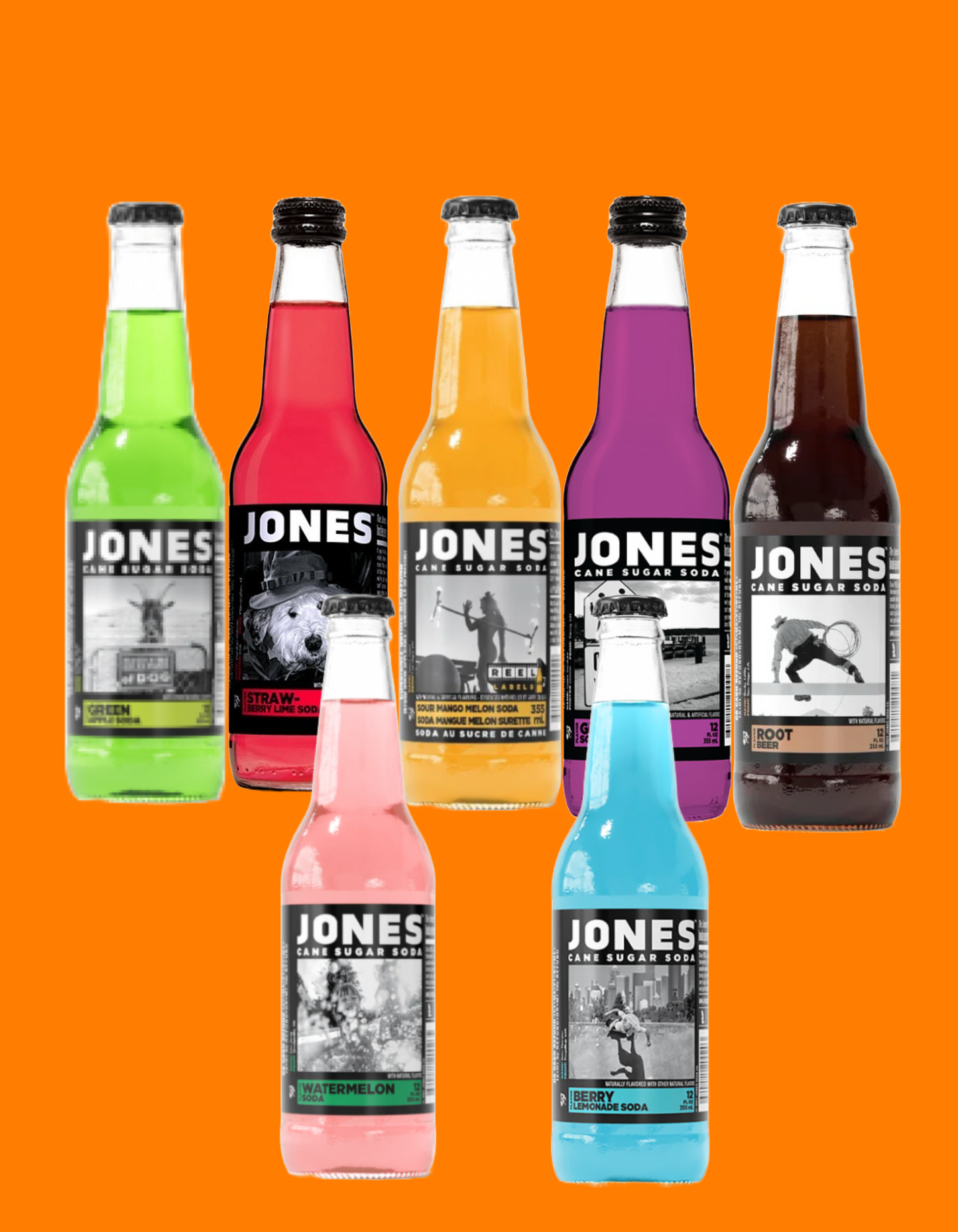 Jones Soda Cane Sugar Cases of x12 (USA)