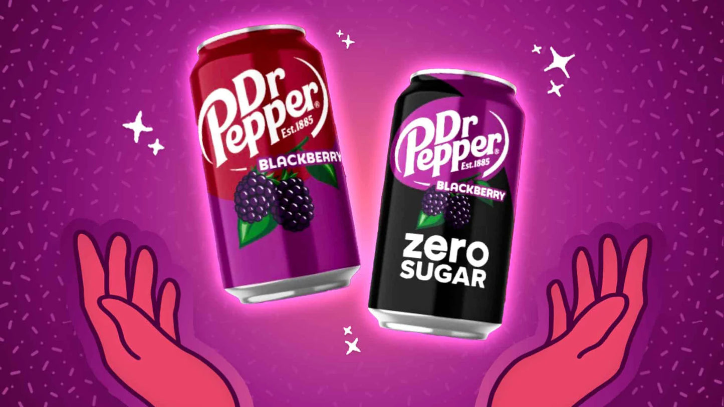 Dr Pepper BlackBerry Zero Sugar/Sugar - X12 Cans