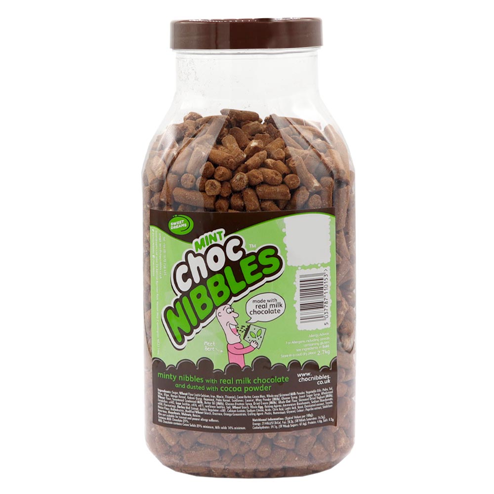 Retro Sweet Dreams Chocolate Nibbles Jars - 2.7KG - Choose Your Flavours - Gift Jar - Chocolate Nibbles Flavour Jars