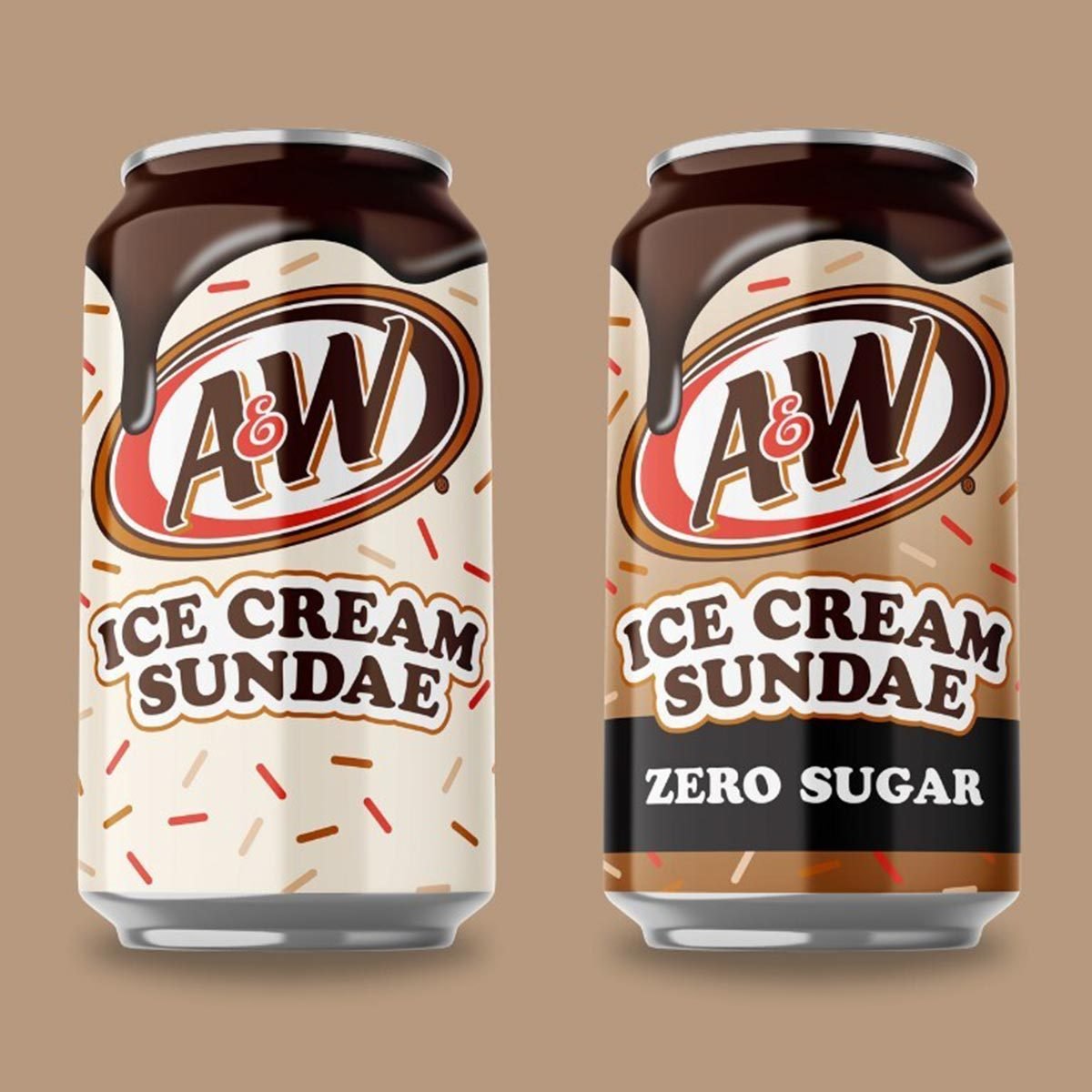 New - A&W Ice Cream Sundae - Full sugar/Zero Sugar (USA)