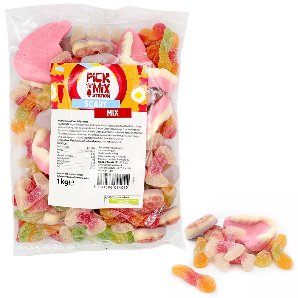 Retro Pick N Mix Scary Mix Bag - 1KG Sweet Bag