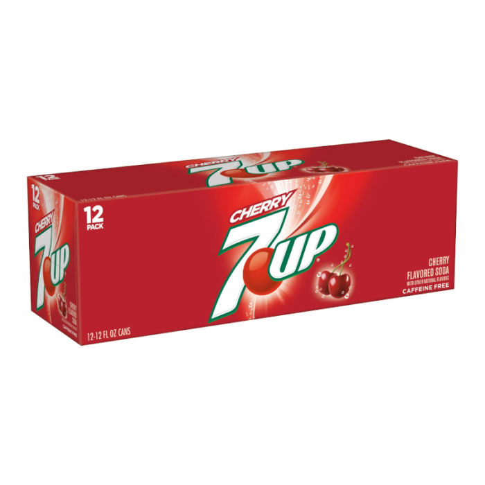 7up Cherry 12pz (355ml) 12 Pack (USA Drink Import)