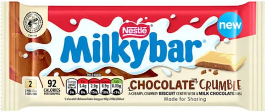 Milkybar Bar Chocolate Crumble Case of 25 Wholesale (New Uk Chocolate)