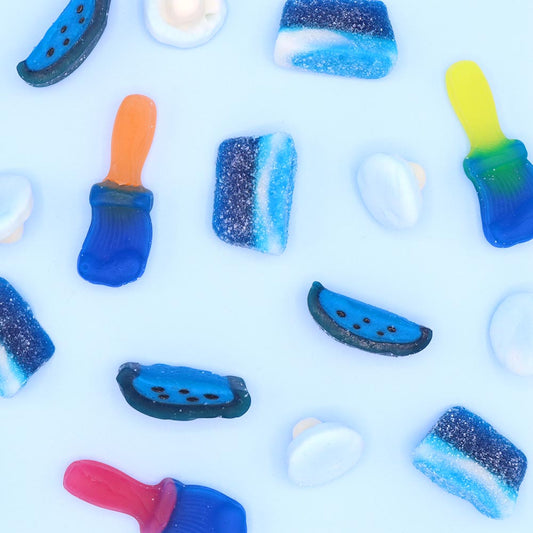 Blue Retro Pick N Mix 1KG Bags