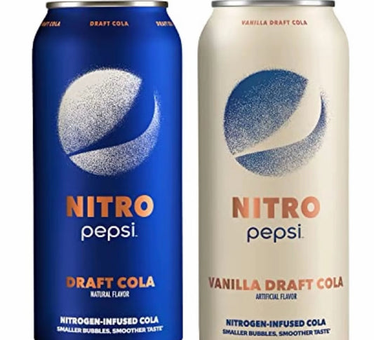 Pepsi Nitro - Vanilla Draft Cola + Daft Cola - Pack of 2 - Rare - Limited Edition