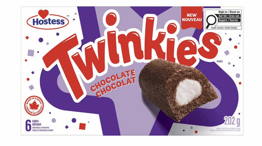 Hostess Twinkies Chocolate (202G) (Canada) (Sheffiled) Box of X6