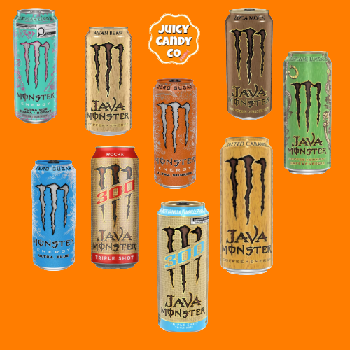 Canadian Monster Energy - Ultra Vice Guava/Monster Mean Bean/Ultra Sunrise/Ultra Blue/Irish Cream/Salted Caramel/Mocha/Trippleshot/LocaMoca/MeanBean