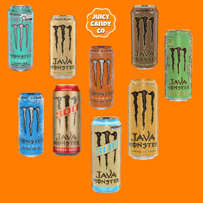 Canadian Monster Energy - Ultra Vice Guava/Monster Mean Bean/Ultra Sunrise/Ultra Blue/Irish Cream/Salted Caramel/Mocha/Trippleshot/LocaMoca/MeanBean