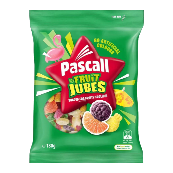 Pascall Fruit Jubes 180G x2 (New Zealand Import)