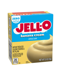 Jell-O - Banana Cream - Butterscotch - Pistachio - Vanilla - Chocolate - Chocolate Fudge - White Chocolate - Black Cherry - Cheese Cake