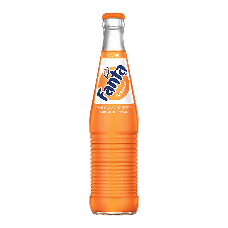 Mexican Orange Fanta Glass Bottle 355ML (Sugar Cane)