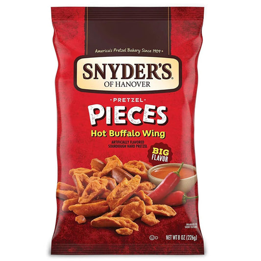 Snyders Pretzel Pieces (USA Import) Choose Your flavour - Jalepeno/Cheddar/Honey Mustard and Onion/Hot Buffalo Wings