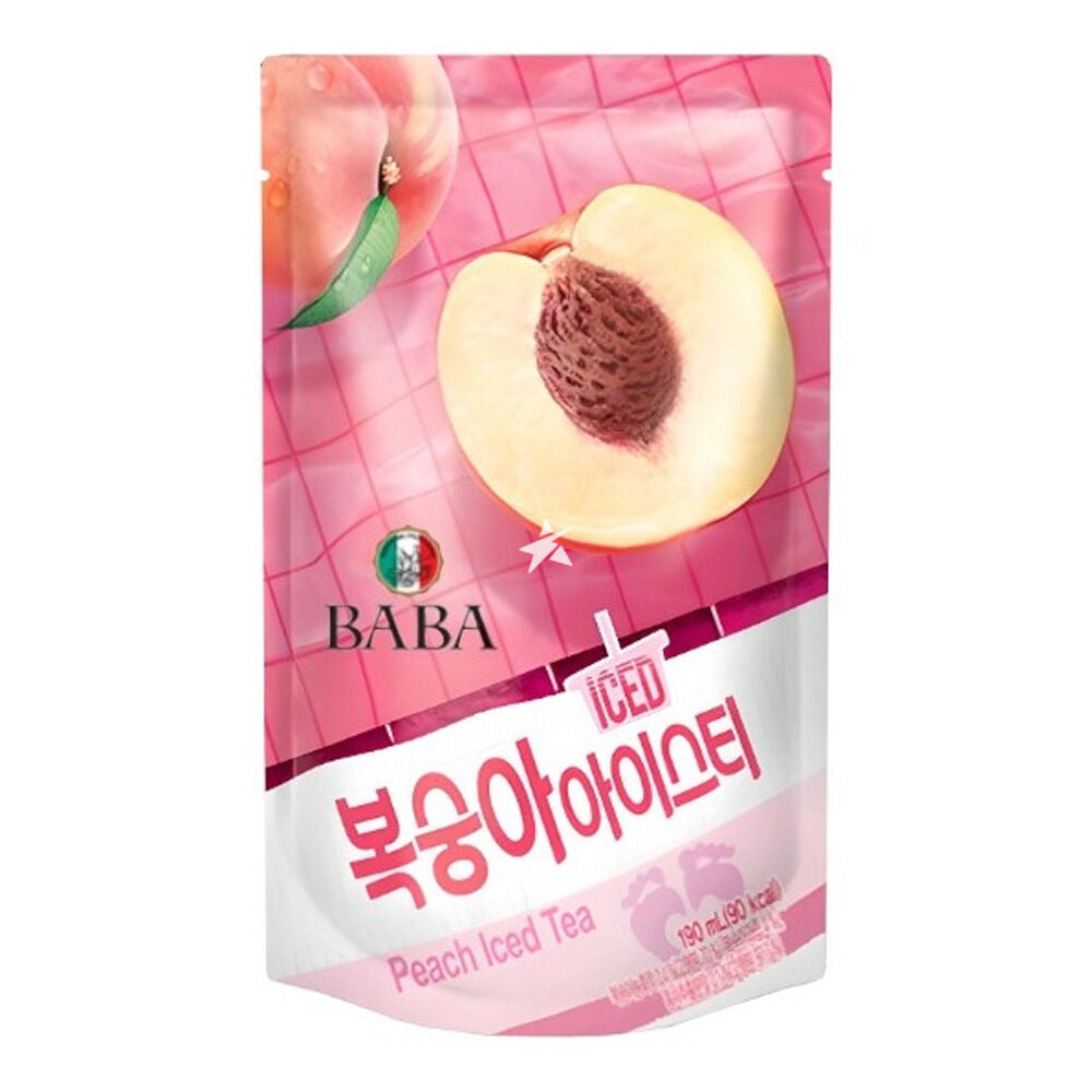 Viral Korean Pouches - Baba Peach Iced Tea + Baba Blue Lemonade 190ml