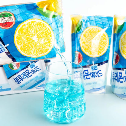 Viral Korean Pouches - Baba Peach Iced Tea + Baba Blue Lemonade 190ml