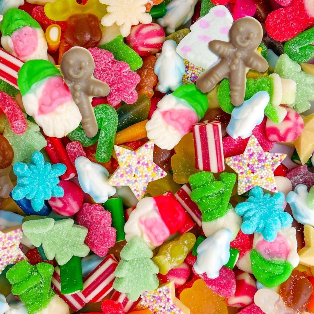 Luxury Christmas Pick N Mix - Christmas Sweet Gift Pouches 1KG