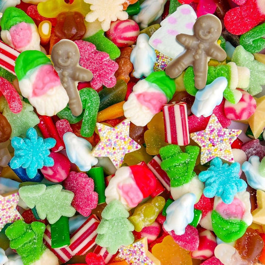 Luxury Christmas Pick N Mix - Christmas Sweet Gift Pouches 1KG