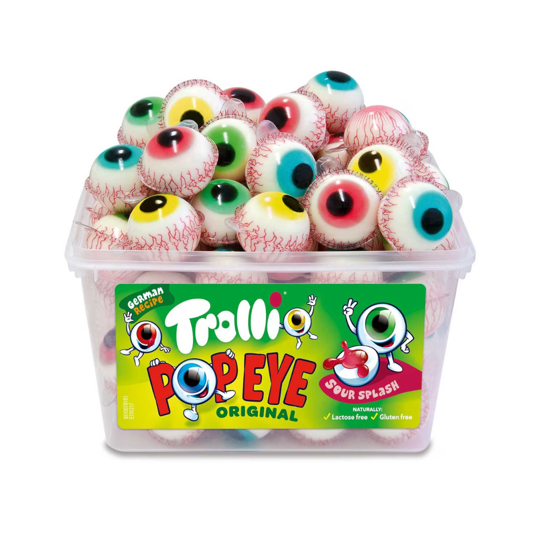 Trolli Flavour Bombs - Strawberry/Cherry Cola/Sour Glowworms/PopEye/Mango