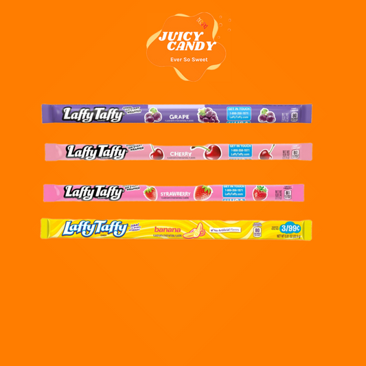 Laffy Taffy Bars - Blue Raspberry / Strawberry / Grape / Mystery Swirl /Banana / Cherry