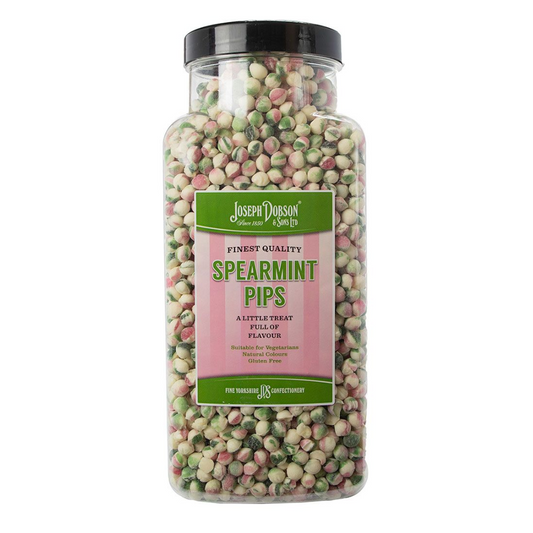 Joseph Dobson Spearmint Drops Pips Jar 2.72KG Jar (Retro UK Sweets)