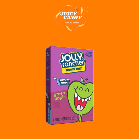 Jolly Rancher Green Apple Drink Mix- Singles to Go pack of x6