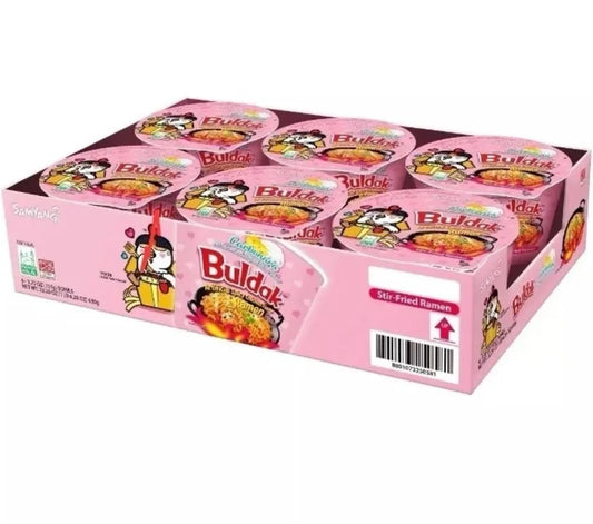 Samyang Buldak Carbinara Bowl 6x 105G Case (Export and UK Shipping)